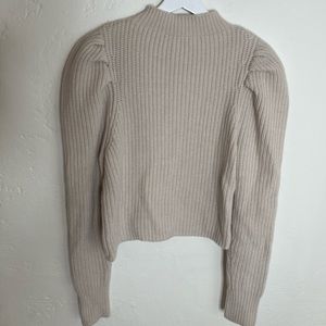 Autumn Cashmere mock neck puff sleeve sweater size L